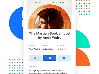 Book details page books buttons darkmode minimal typo