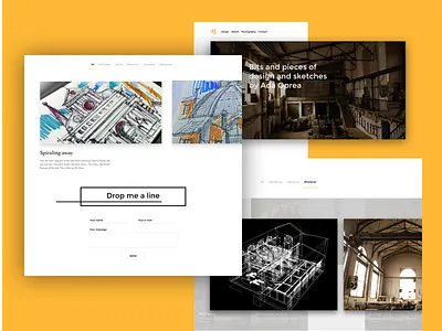 Archada architecture photography portfolio sketches