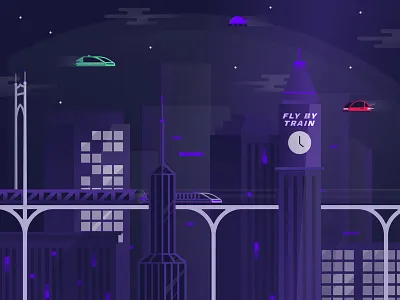 Chain React 2018 city cityscape conference future illustration infinite red