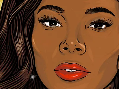 Gabrielle Union portrait commissioned editorial feminism gabrielle union lena dunham lenny lenny letter team fuck it