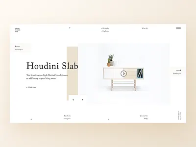 SlimWood Co blog ecommmerce elegant furniture grid interior layout shop ui ux web design website
