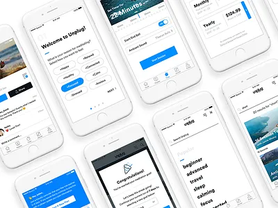 Meditation App app clean ios meditation minimal mobile mobile design ui