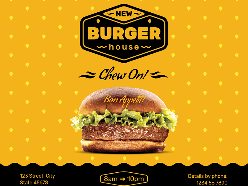 Burger House | Modern and Creative Templates Suite banner branding business card cover envelope flyer folder identity post poster print social media