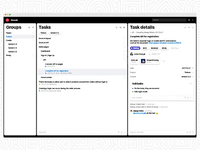 Todooo: Updated Workspace details editor form interface ios 11 minimal project manager task to do ui ux web