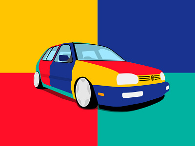 Harlequin abstract colors harlequin illustrator minimal minimalistic mk3 vector vector art vw