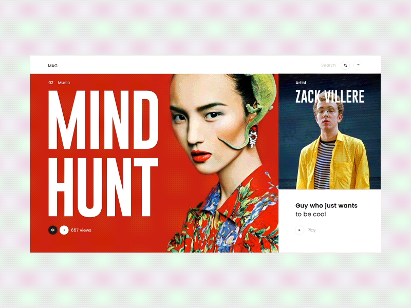 MAG. animation fka twigs inspire interaction mag minimalistic ui ux web
