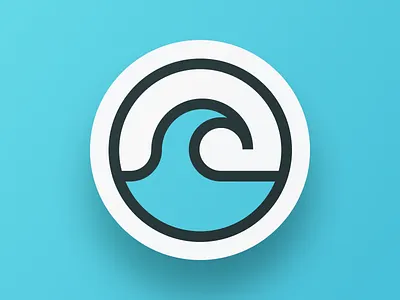 Wave blue explore flat design icon illustration minimal minimalism ocean wander water wave