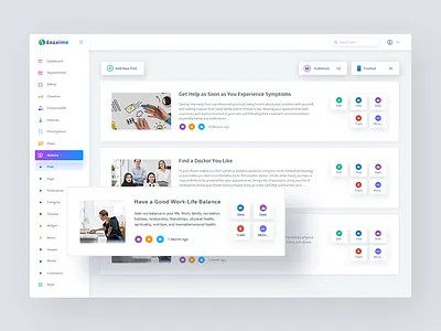 Post Dashboard Design admin blog dashboard design panel post ui ux