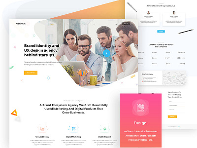 CreativeLab - Agency Landing Page V3 agency business clean design elegant minimal modern multi purpose photography portfolio shop stylish