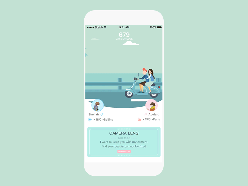 Student work －Zhang Huxing app dayu gif ios iphone music photoshop principle sketch ui