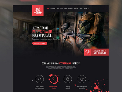 Web Design - Paintball Bydgoszcz creative design graphic illustrator photoshop portfolio site ui ux web webdesign website
