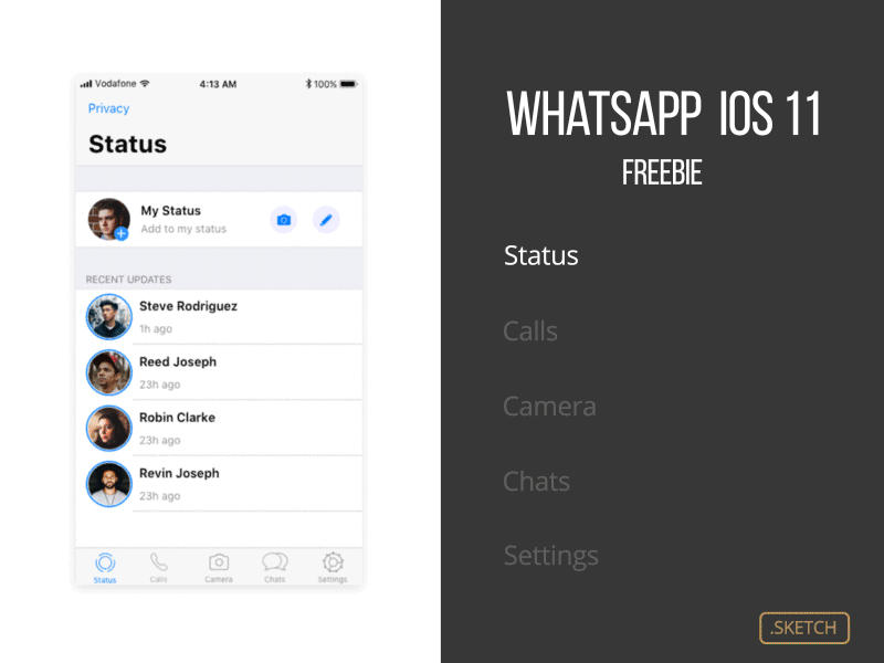 Whatsapp IOS 11 Freebie app design freebie ios symbol whatsapp