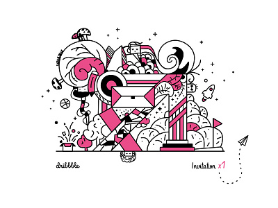 📧 📧 Grab your Invitation Now 📧 📧 color design dribbble icon iconography invitation linear design