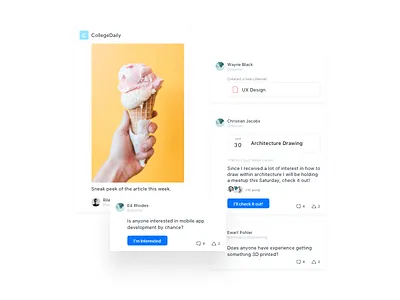 Mobile Cards avatar button card cards comment mobile white