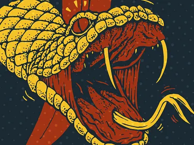 Trust no One angry attack dagger dotwork head print snake tattoo