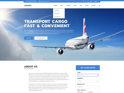 Logistics - Transportation & Logistics Joomla Template logistic transportation