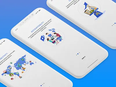 Social network mobile app Onboarding illustrations iphone x iphonex login mockup onboarding pagination simple vietnam