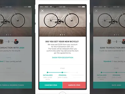 View Transaction app finance flow ios iphone transaction ui ux