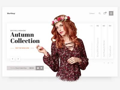Header Slider Exploration ecommerce fashion hero minimal slider ui
