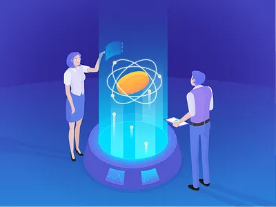 Another Illustration for a New Cryptocurrency Website business coins crypto cryptocurrency design hologram ico illustration ui ux web design zajno