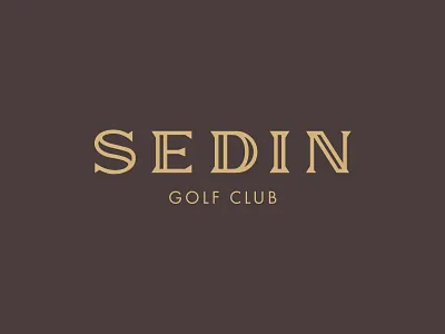 Sedin Logo darencurtis elegant golf logo typography