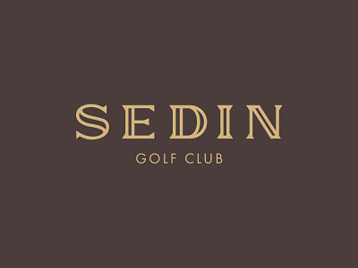 Sedin Logo darencurtis elegant golf logo typography