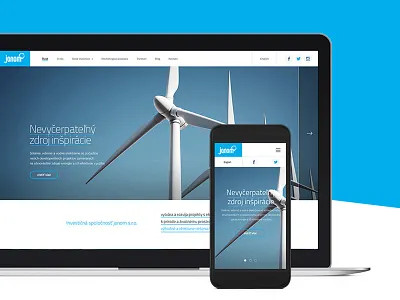 Janom Web clean darencurtis design large layout picture responsive simple web white