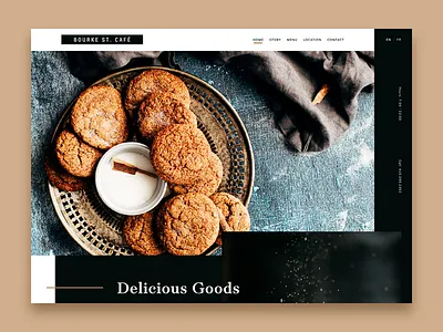 Café & Bakery bakery cafe café graphic design landing minimal minimalism simple typography web design website website design