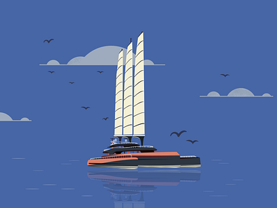 1 bird boat cloud sketch