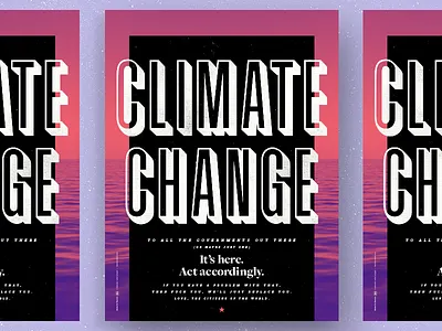 Climate Change Is Here america beacon climate change disaster ocean poster relief