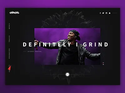 Unreal Music Platform app clean dash board interface layout music social ui ux web web design website