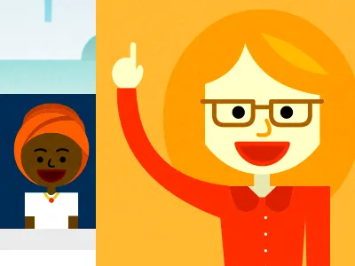 OurHood Characters 2d animation character colors explainer people video