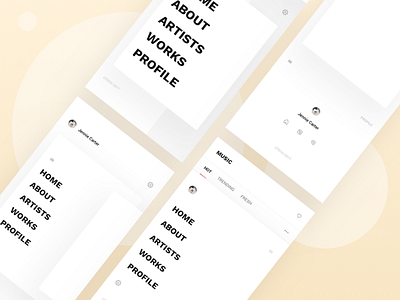 App navigation - Expanded app expanded fullscreen menu navigation off canvas profile sidebar typography ui