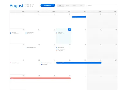 Daily UI 038 - Calendar 038 dailyui