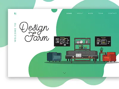 Design Farm Landing design farm flat gradient illustration landing office