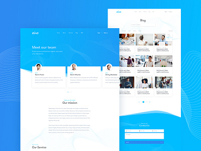 Eine Supages blue clean design financial simple team ui ux web web design