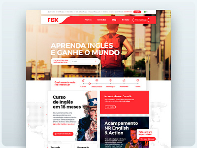 Fisk Website - Home color desktop english home language made with invision school sketch ui ux web website