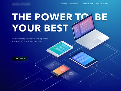 Devices app company devices illustration ios landing mobile web works