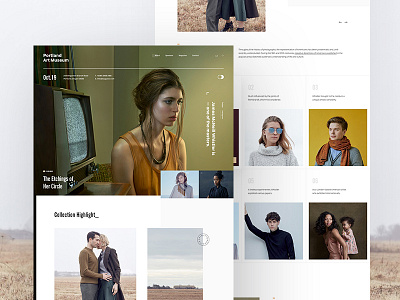Portland Art landing simple ui web webdesign webpage website