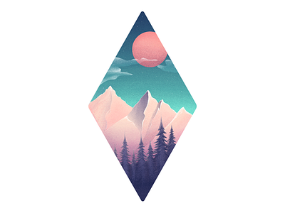 Adventure is calling - Illustration adventure color design gradient hero illustration landing mountains texture ui ux vector