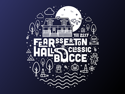 Bocce Classic T-Shirt Design bocce design halloween illustration lettering shirt