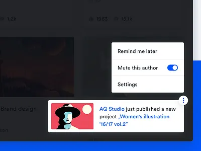 Behance fast notifications autentika behance dashboard fluent interface mialszygrosz redesign ui ux