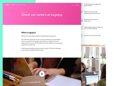 Careers page careers logojoy ui ux web