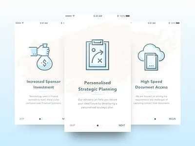 Onboarding Design bar business button illustration mobile onboarding progress tech ui ux