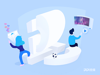 PP Video design flat illustration sports vector video