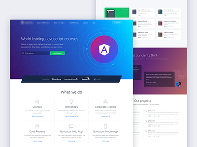 Online Courses Homepage bootcamp coding developer homepage javascript js landing page marketing web