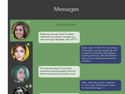 Daily UI 13: Direct Message daily ui daily ui 13 dailyui 013 direct message flat design messaging app