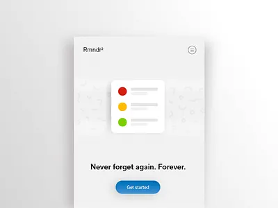 093 - Splash Page 093 app clean daily ui interface organize productivity reminder rmndr2 uiux