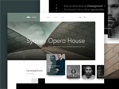 Sydney Opera House Concept Design landing landing page ui web webdesign website