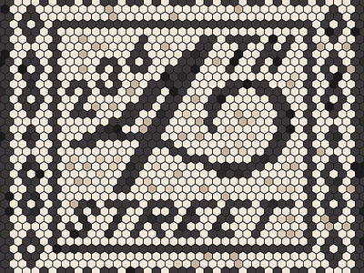 Troy Fauxsaic black white custom type fauxsaic mosaic tiles type